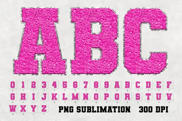 Download Chenille Letters Faux Sequin Hot Pink - Hot Collection