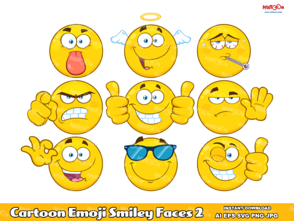 Download Cartoon Emoji Smiley Faces - Face Collection
