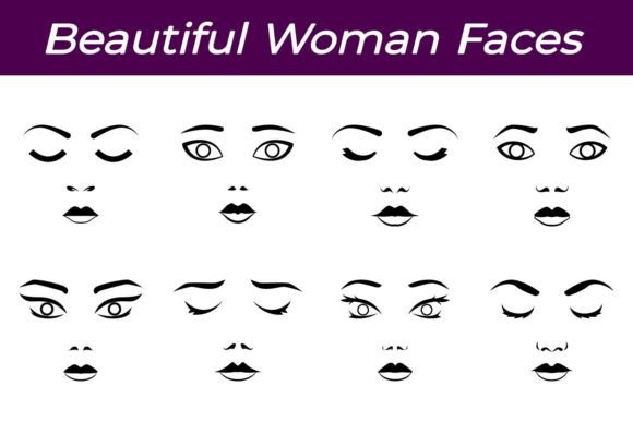 Download Woman Faces Illustrations - Face Collection