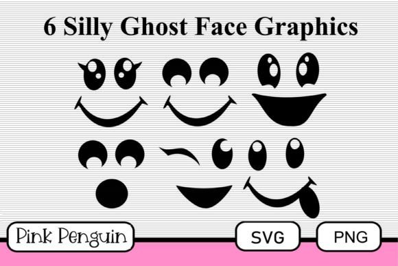 Download Halloween Ghost Faces Graphic Pack SVG - Face Collection