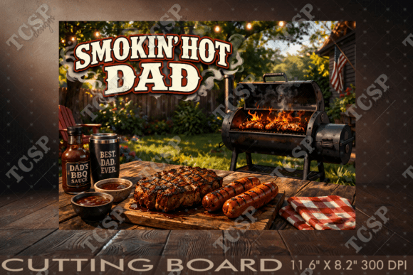 Download Smokin' Hot Dad Cutting Board - Hot Collection