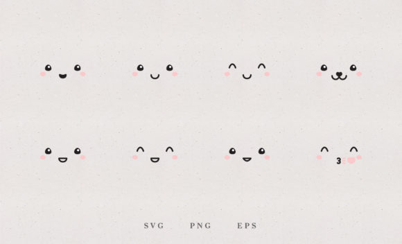 Download Cute Kawaii Faces - Face Collection