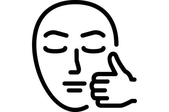 Download Skin Care Line Icon. Face, Thumb-up, Bea - Face Collection