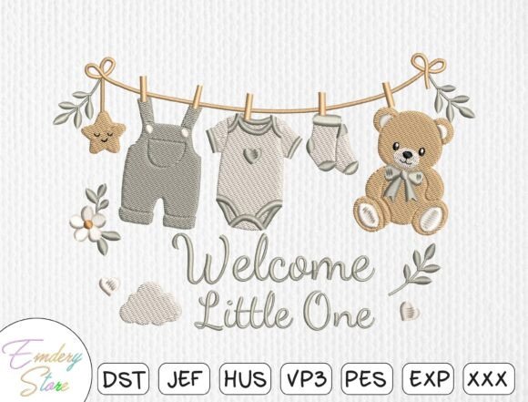 Download Newborn &amp; Baby Shower Embroidery Design - Premium Resources