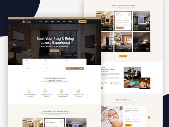 Download Hotel &amp; Resort Booking Figma Template 01 - Hot Collection