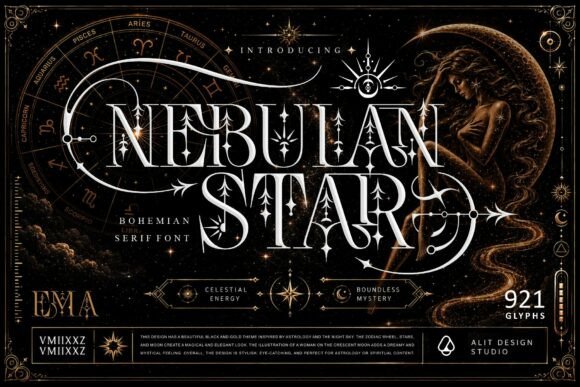 Download Nebulan Star Typeface - Face Collection