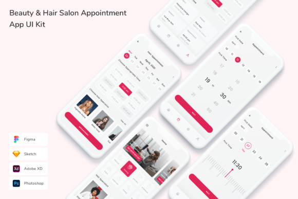 Download Beauty &amp; Hair Salon Appointment App UI K - Premium Resources